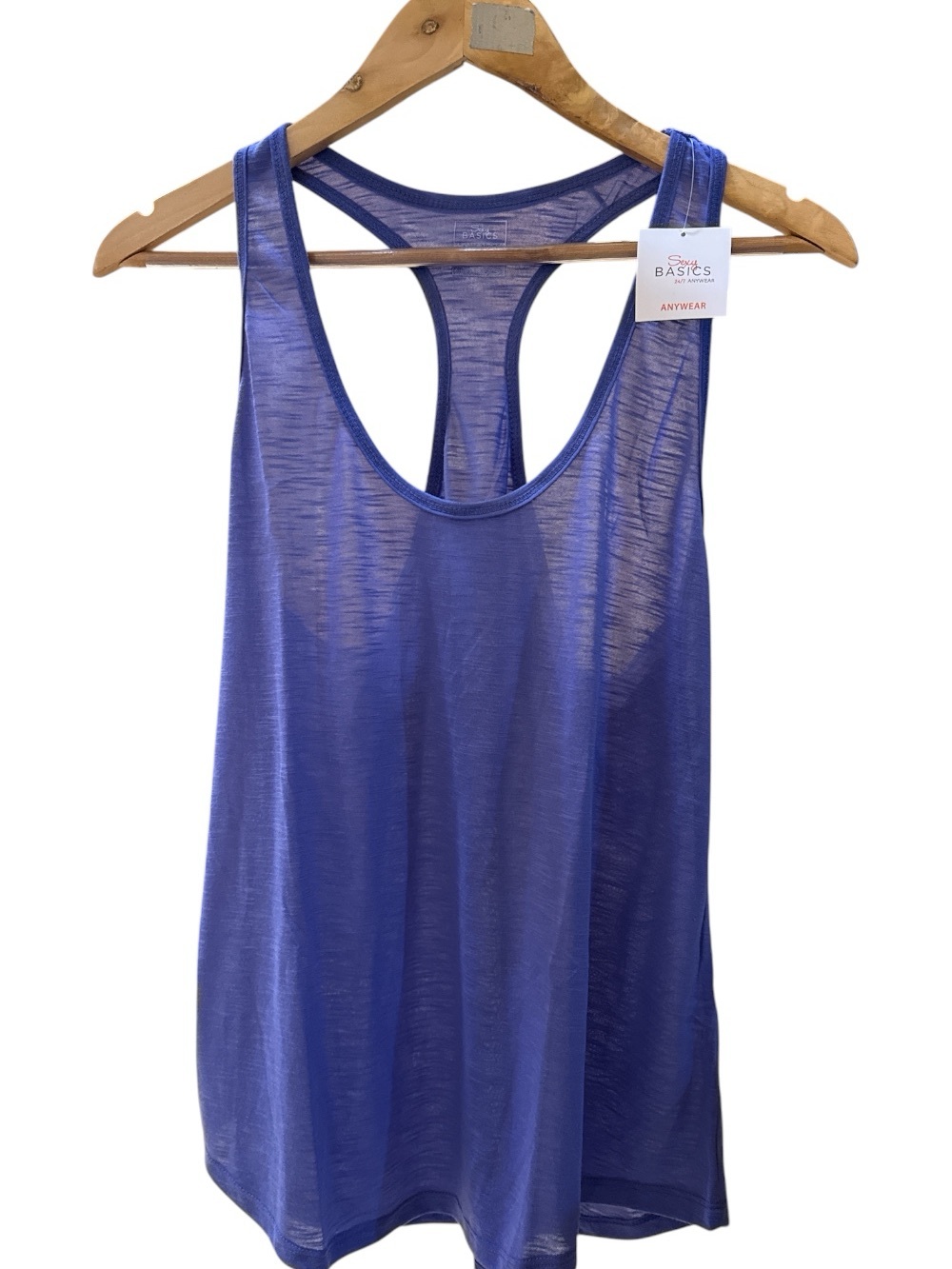 Sexy Basics Wmn's Sz L Purple Racer Back Athletic Tank Top "New"